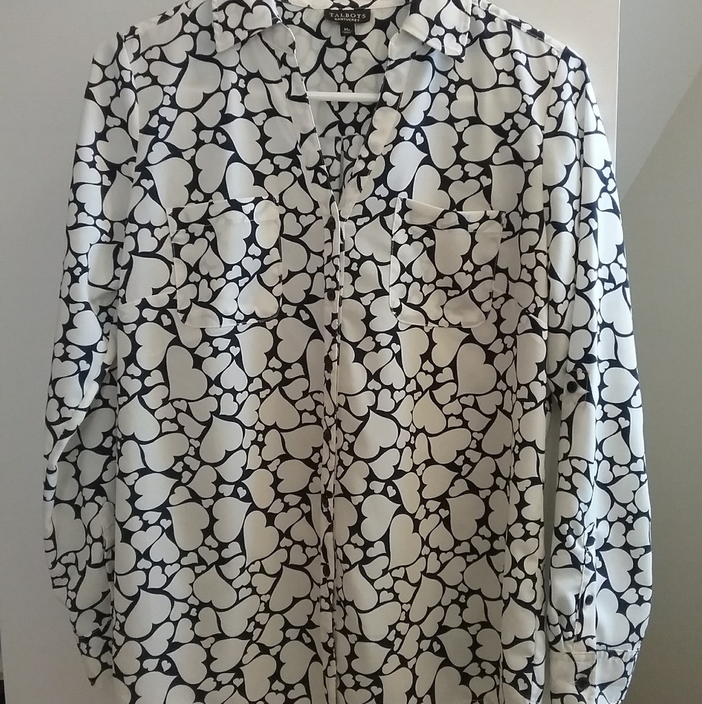 Talbot's hearts blouse.